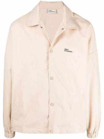 Drôle De Monsieur Beige Slogan Jacket - DROLE DE MONSIEUR - BALAAN 1