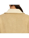 Le Maille Arco Contrasted Cropped Knit Polo Shirt Beige - JACQUEMUS - BALAAN 8