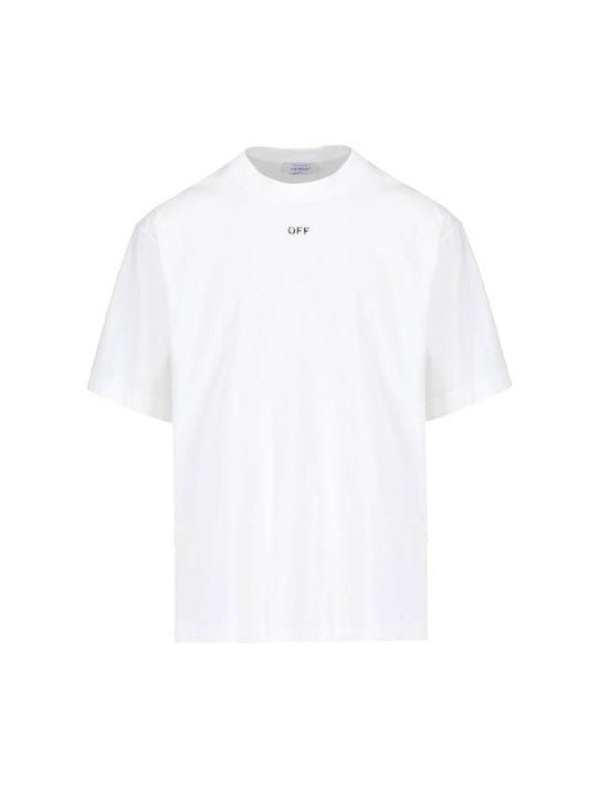 logo cotton jersey t-shirt OMAA120C99JER0050110 B0080990011 - OFF WHITE - BALAAN 1