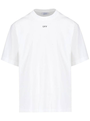 Logo Cotton Jersey Short Sleeve T-Shirt White - OFF WHITE - BALAAN 1