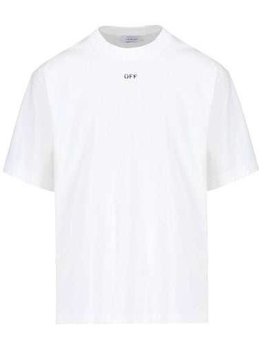 Logo Cotton Jersey Short Sleeve T-Shirt White - OFF WHITE - BALAAN 1