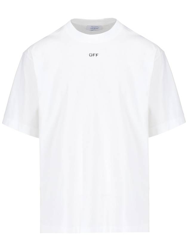 Logo Cotton Jersey Short Sleeve T-Shirt White - OFF WHITE - BALAAN 1