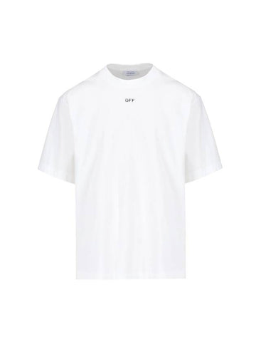 Logo Cotton Jersey Short Sleeve T-Shirt White - OFF WHITE - BALAAN 1