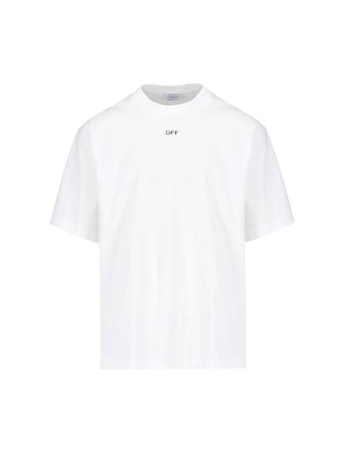 Logo Cotton Jersey Short Sleeve T-Shirt White - OFF WHITE - BALAAN 1