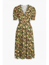 Flower Pattern V-Neck Midi Dress - MARNI - BALAAN 2