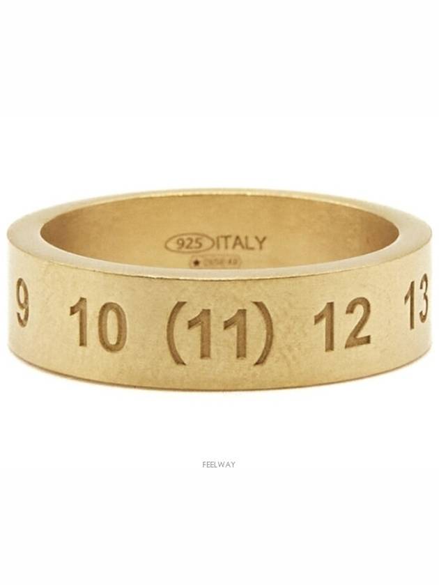 Numerical Engraved Logo Ring Gold - MAISON MARGIELA - BALAAN 2