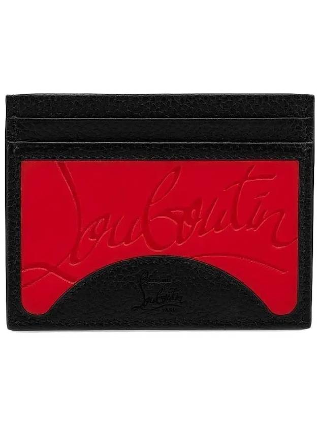 Men's Kios Logo Card Wallet Red Black - CHRISTIAN LOUBOUTIN - BALAAN 3