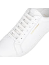 Men's Andy Leather Low Top Sneakers White - SAINT LAURENT - BALAAN 8