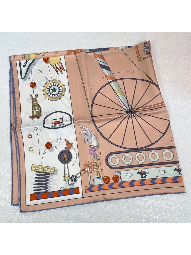 Tea For Two Silk 90 Scarf Rose - HERMES - BALAAN 3