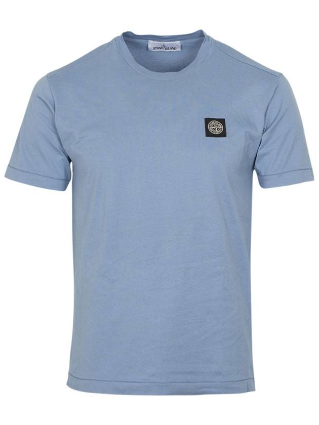 Wappen Logo Patch Short Sleeve T-Shirt Blue - STONE ISLAND - BALAAN 1