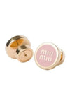 Enameled Metal Earrings Orchid Pink - MIU MIU - BALAAN 2