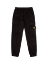 Kids Junior Straight Pants 781631112 V0029 BLACK - STONE ISLAND - BALAAN 1