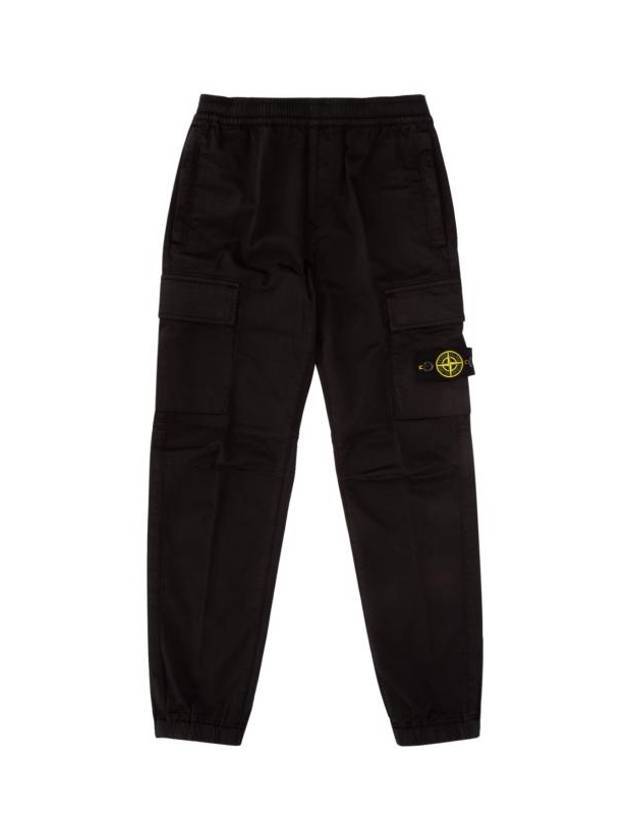 Kids Wappen Logo Training Pants Black - STONE ISLAND - BALAAN 1