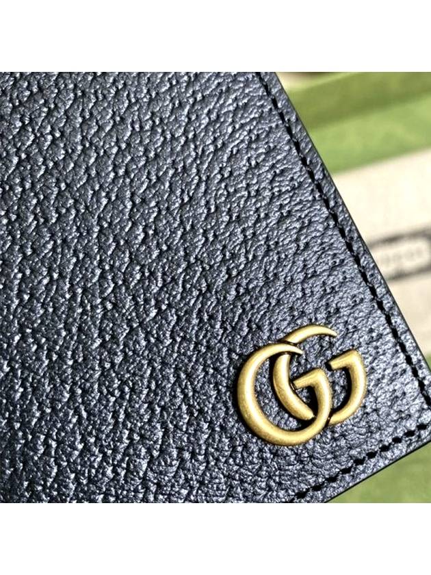 GG Marmont Leather Card Wallet Black - GUCCI - BALAAN 6