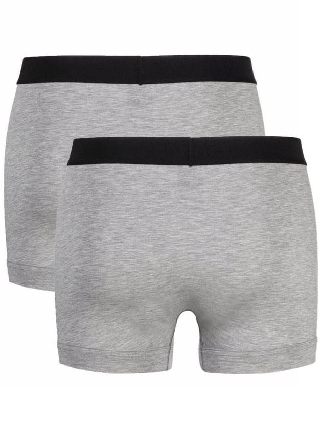 Men's Band Cotton Boxer Briefs 2 Pack Grey - TOM FORD - BALAAN 5