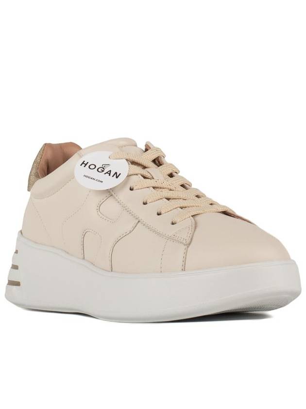 leather low-top sneakers beige - HOGAN - BALAAN 4