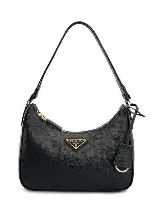 Re-Edition Saffiano Leather Mini Bag Black - PRADA - BALAAN 2