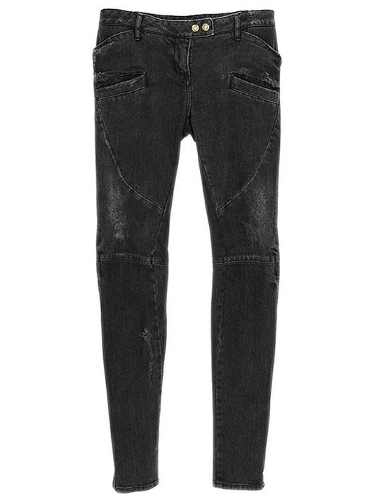 Women s Black Biker Jeans 5401892B - BALMAIN - BALAAN 2