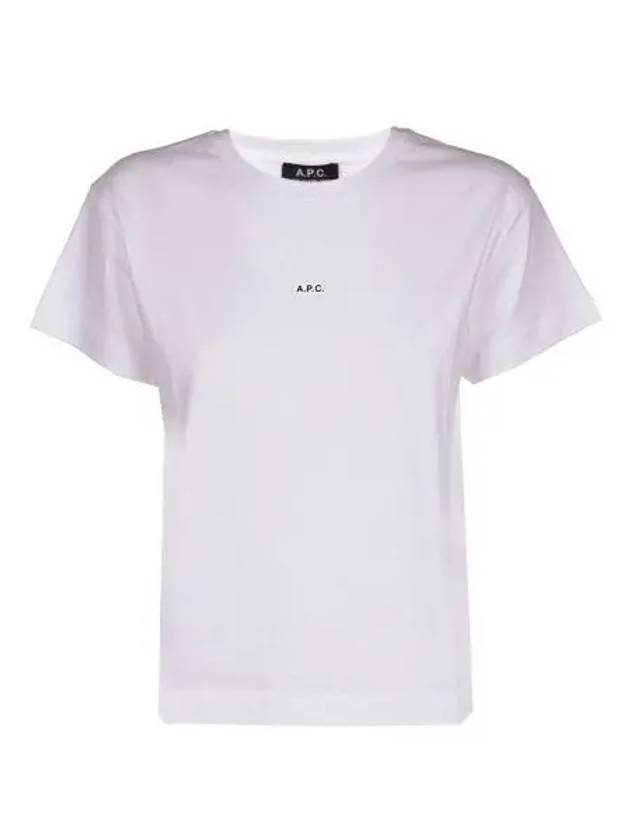 Jade Logo Short Sleeve T-Shirt White - A.P.C. - BALAAN.