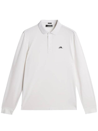 Florian Polo Long Sleeve T-Shirt White - J.LINDEBERG - BALAAN 2