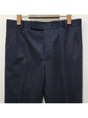 Men's Twill Unconstructed Cotton Straight Pants Navy - THOM BROWNE - BALAAN 3