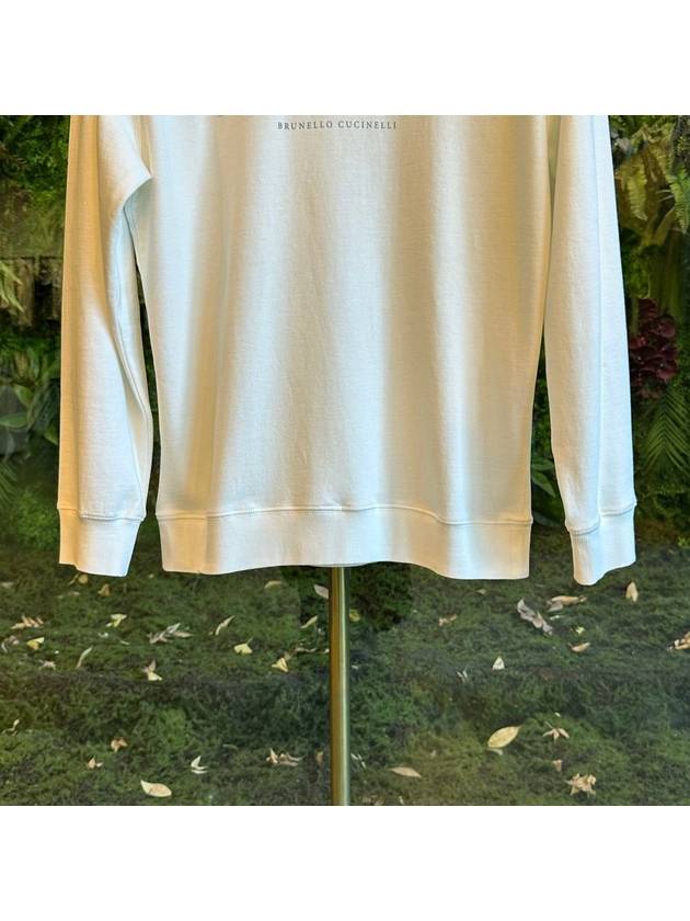 Logo Print Crew Neck Sweatshirt Off White - BRUNELLO CUCINELLI - BALAAN 4