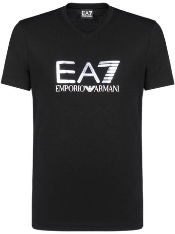 EA7 Graphic Logo TShirt Black 273911 6P206 00020 - EMPORIO ARMANI - BALAAN 1