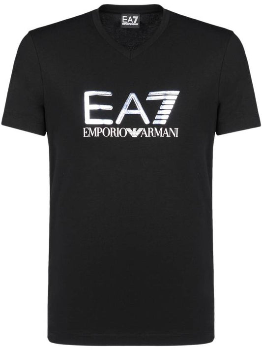 EA7 Graphic Logo TShirt Black 273911 6P206 00020 - EMPORIO ARMANI - BALAAN 1