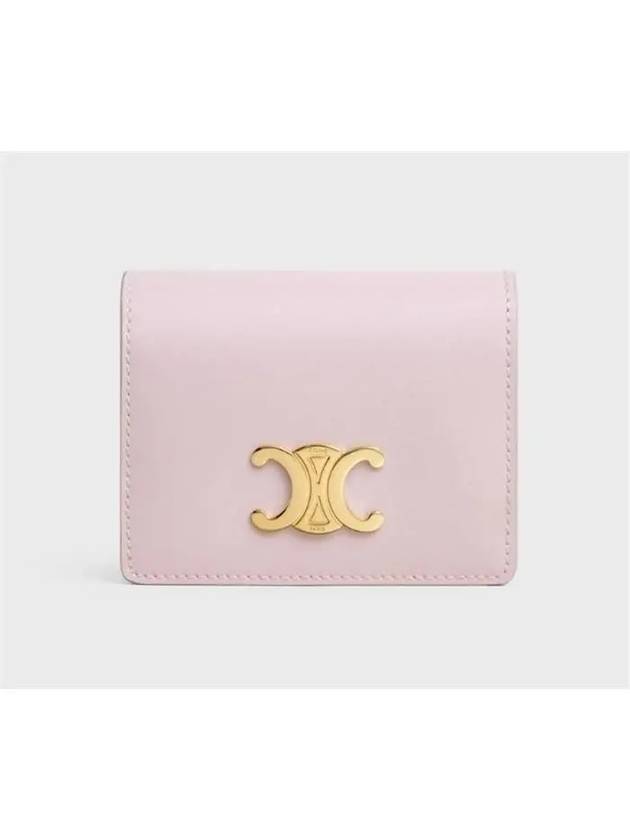 Triomphe Business Shiny Calfskin Card Wallet Pastel Pink - CELINE - BALAAN 2