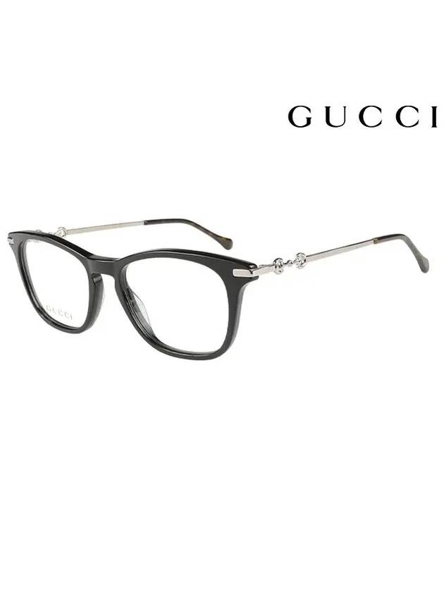 Eyewear Glasses Frame Square Acetate Eyeglasses Black - GUCCI - BALAAN.