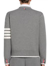 V-Neck Diagonal Armband Cardigan Grey - THOM BROWNE - BALAAN 6