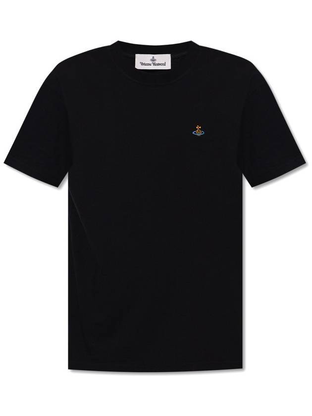 Chest ORB Logo Short Sleeve T-Shirt Black - VIVIENNE WESTWOOD - BALAAN 1