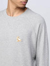 Chillax Fox Patch Classic Sweatshirt Grey Melange - MAISON KITSUNE - BALAAN 3