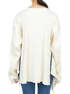 Women's Show Organic Cotton Long Sleeve T-Shirt Offwhite - BASERANGE - BALAAN 8