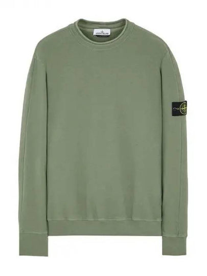 Stretch Cotton Fleece Mock Turtleneck Sweatshirt Sage Green - STONE ISLAND - BALAAN 2