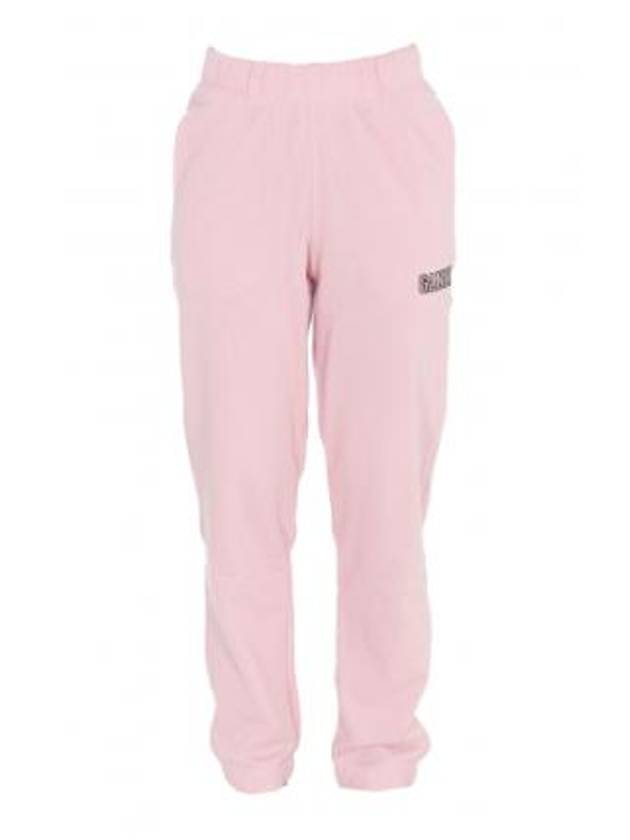 Side Logo Cotton JoGGer Track Pants Pink - GANNI - BALAAN 7