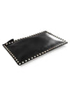 Black Rockstud Calfskin Pouch Clutch Bag P0269BOL0NO - VALENTINO - BALAAN 3