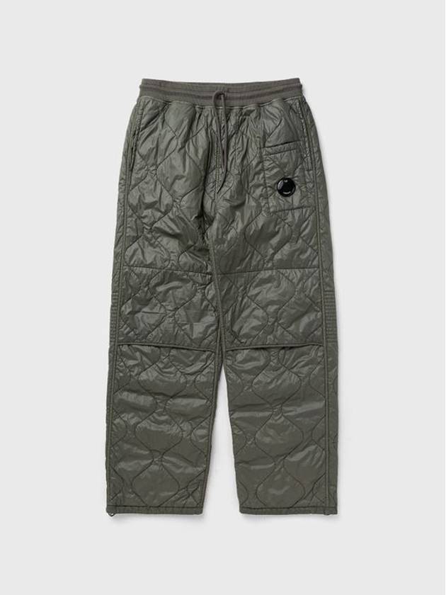 Diagonal Raised Fleece Mixed Quilted Track Pants Green - CP COMPANY - BALAAN 2