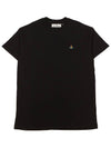 ORB Logo Cotton Short Sleeve T-Shirt Black - VIVIENNE WESTWOOD - BALAAN 2