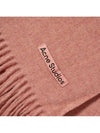 Wool Fringe Scarf Rose Melange - ACNE STUDIOS - BALAAN 7