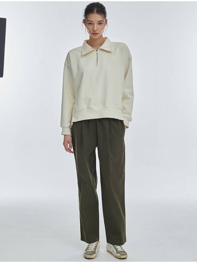 One Tuck wide banding pants Khaki - MANAVIS7 - BALAAN 2