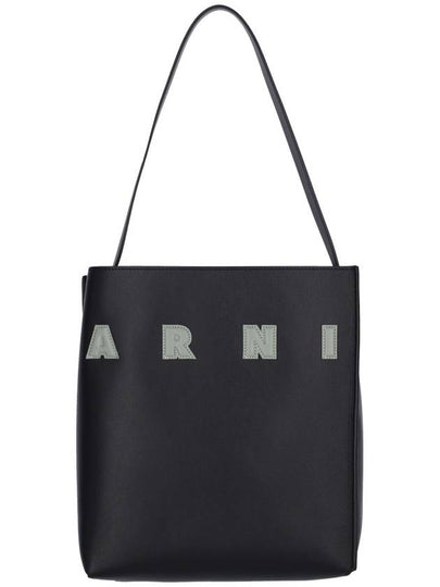 Museo Logo Patch Small Tote Bag Black - MARNI - BALAAN 2