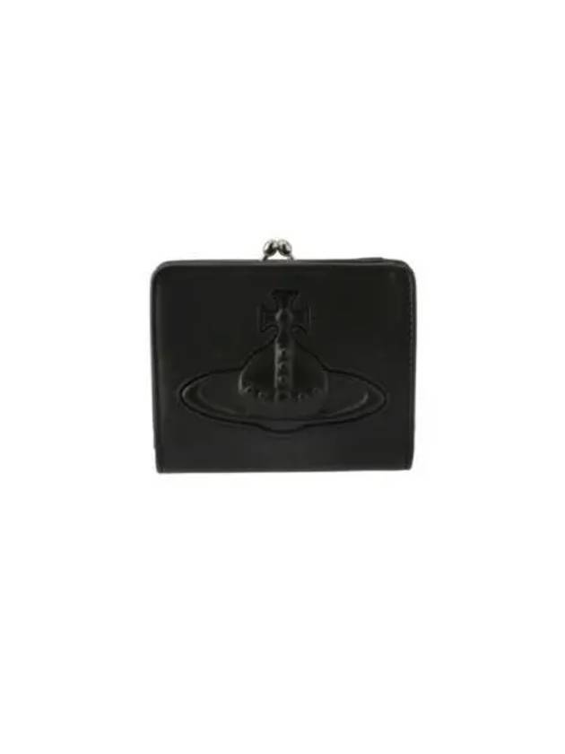 Frame Pocket Half Wallet Black - VIVIENNE WESTWOOD - BALAAN 1