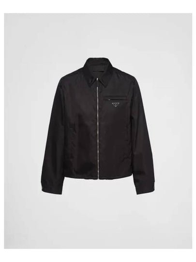 Re-Nylon Zip Up Gabardine Blouson Jacket Black - PRADA - BALAAN 2