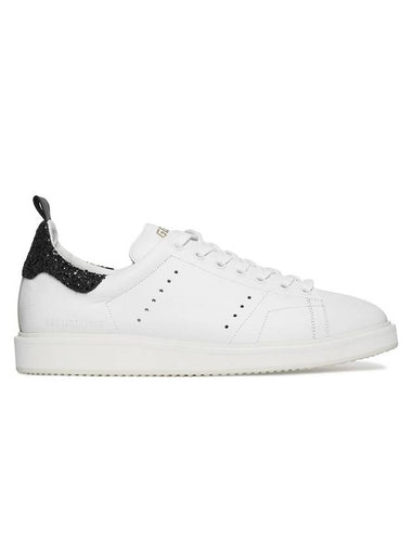 Men's Starter Glitter Tab Low Top Sneakers White - GOLDEN GOOSE - BALAAN 1