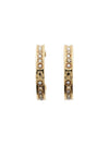 Classic Crystal Pearl HuGGie Earrings Gold - COACH - BALAAN 4