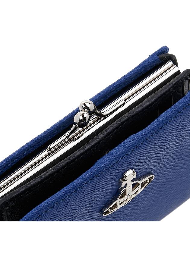 Women's ORB Logo Bicycle Wallet Blue - VIVIENNE WESTWOOD - BALAAN.