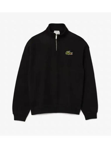 Bookle Big Croc Half Zip Up Sweatshirt Black - LACOSTE - BALAAN 1