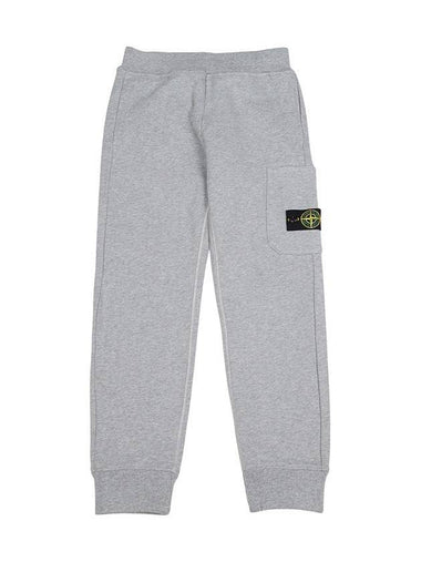 Kids Compass Logo Patch Training Jogger Track Pants Grey - STONE ISLAND - BALAAN 1