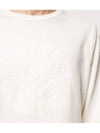 Double Embroidery Logo Sweatshirt Ivory - STONE ISLAND - BALAAN 4